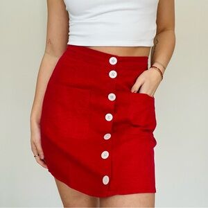 RUE STIIC Red Mini Skirt